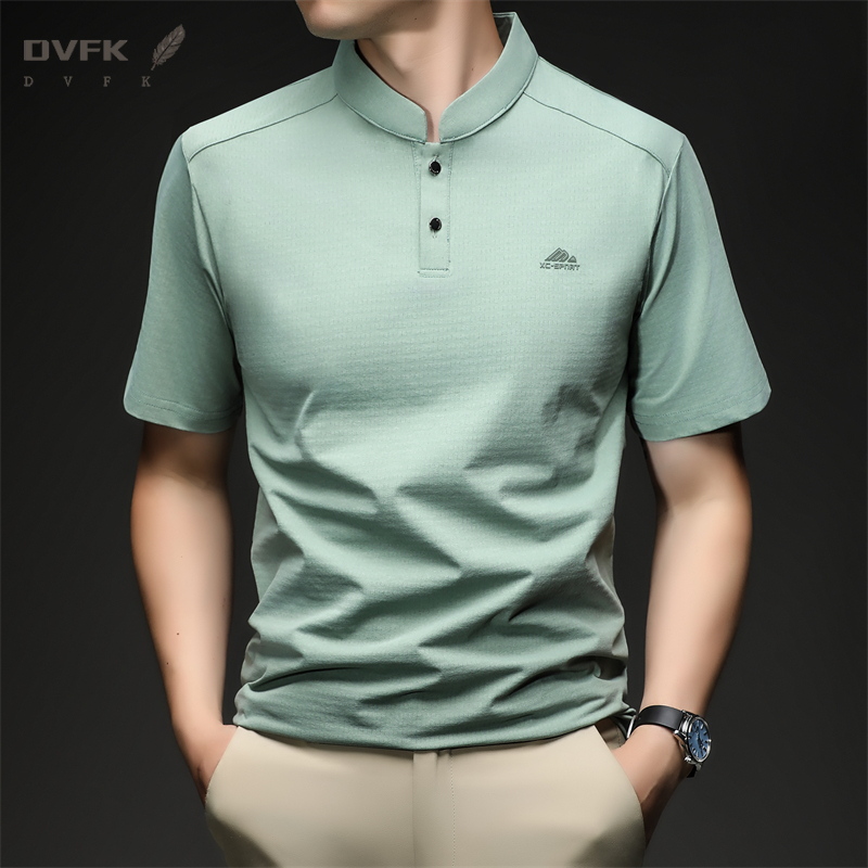 Mens Short Sleeve Mandarin Col - Embroidery Knit incelemesi ve fiyatı
