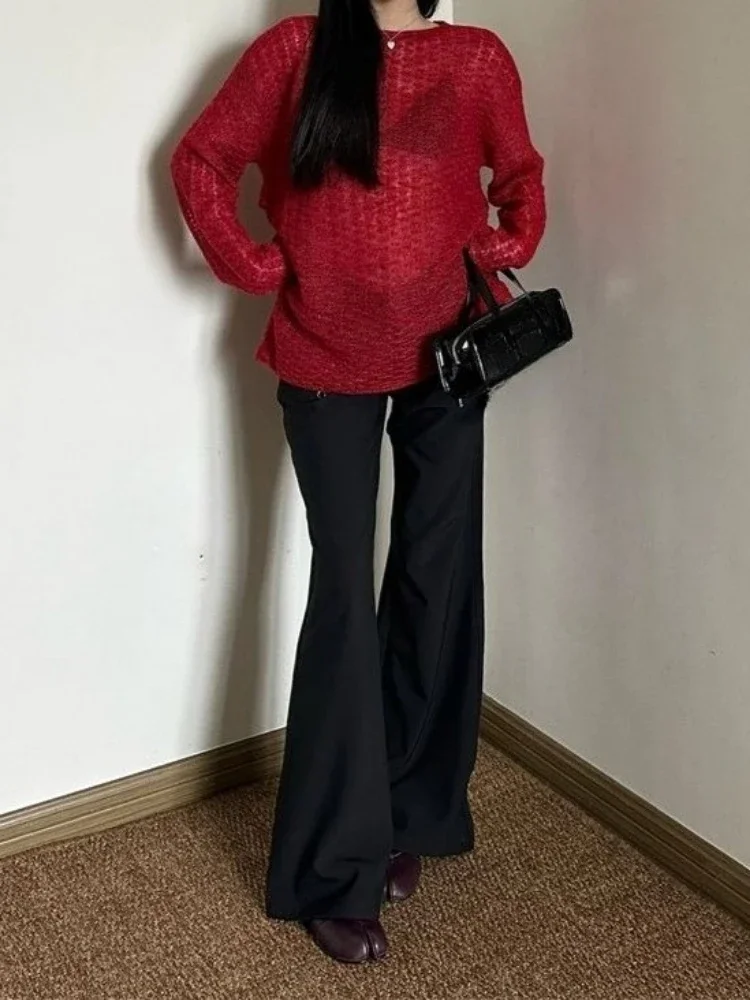 Y2K See-Through Knitted Women' - Embroidery Tshirt incelemesi ve fiyatı