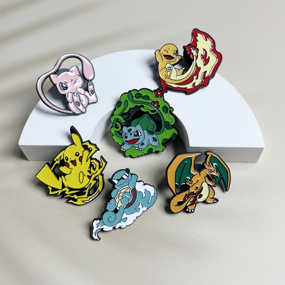 6pcs Anime Pins Set Pokemon En - Embroidery Tulle incelemesi ve fiyatı