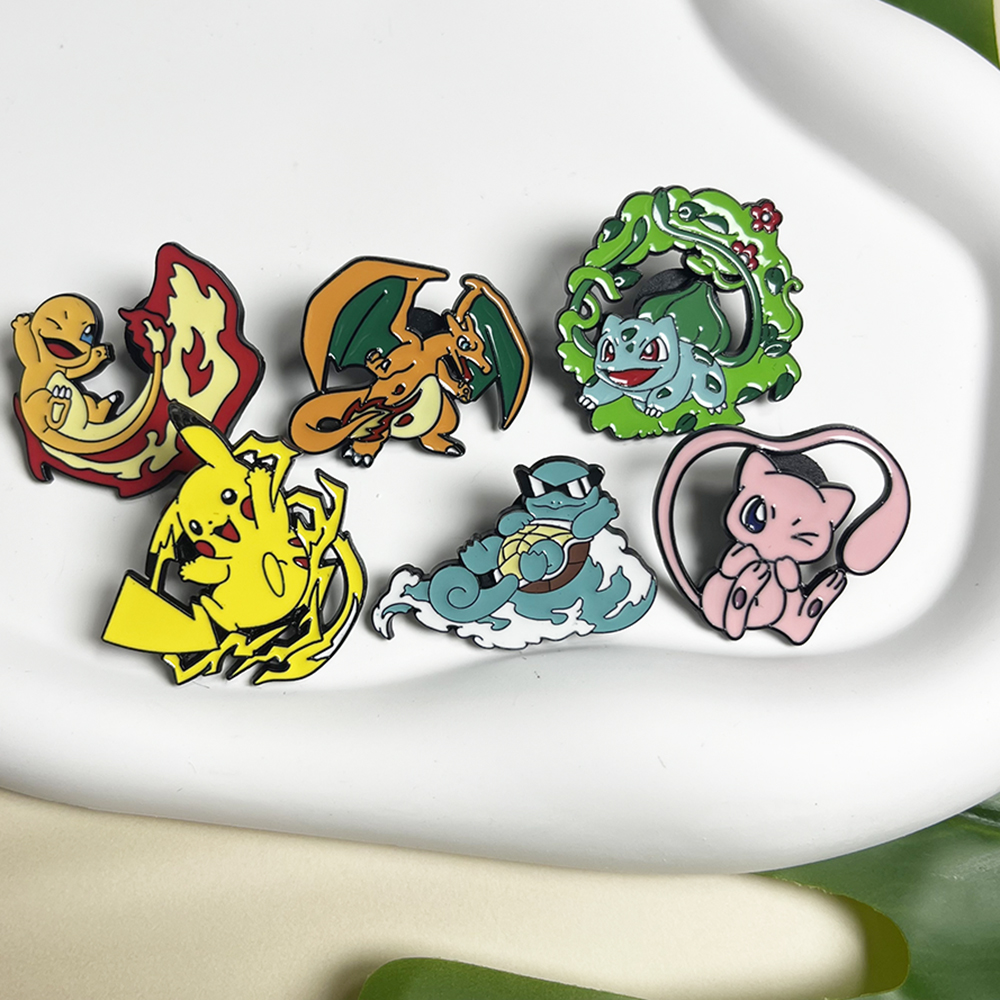 6pcs Anime Pins Set Pokemon En - Embroidery Tulle incelemesi ve fiyatı